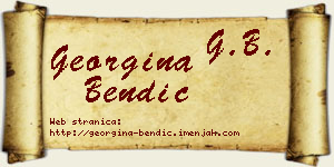 Georgina Bendić vizit kartica